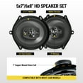thumbnail image 5 of Scosche 5"x7"/6"x8" 4-Way Car Audio Speaker Pair 200W Peak Power Precision HD Sound, HD57684A-WM1SD, 5 of 9
