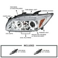 thumbnail image 3 of Spec-D Tuning LED Halo Chrome Housing Clear Lens Projector Headlights Compatible with 2005-2010 Scion tC, Left + Right Pair Headlamps Assembly, 3 of 5