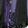 thumbnail image 4 of Grebrafan Corset Tight Lacing Women Pirate Renaissance Top Purple 5XL, 4 of 5