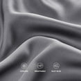 thumbnail image 4 of EVERGRACE Tencel Lyocell Cooling Duvet Cover Set King Size 3 Piece, 100% Natural Eucalyptus Lyocell Fiber from Austria, Luxury Silky Soft Comforter Cover with 2 Shams, Charcoal Gray, 92"x108", 4 of 8