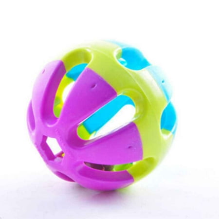 Pet Bird Bites Parrot Chew Sound Ball Toys with Ring Swing Cage