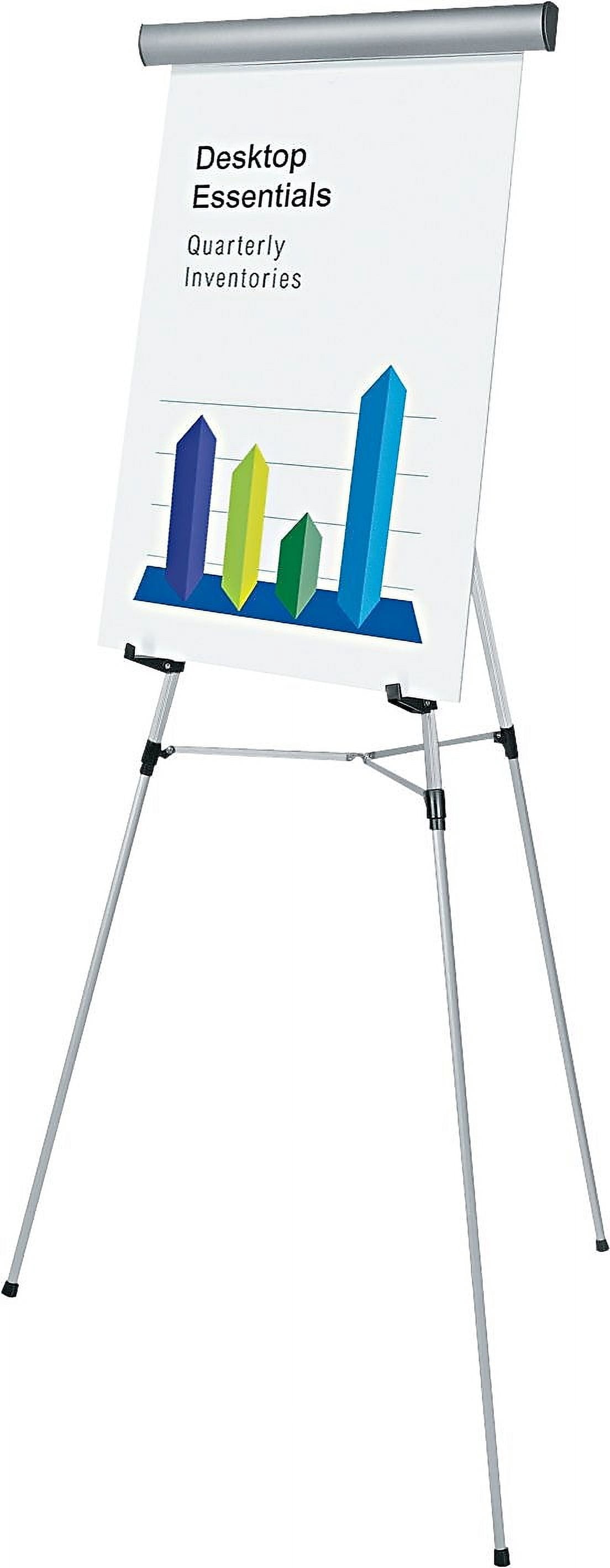 Universal Heavy-duty Adjustable Presentation Easel, 69" Maximum Height, Metal, Silver