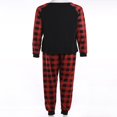 thumbnail image 4 of PENGXIANG Matching Family Christmas Pajamas Set  Raglan Bear Printe Top Plaid Pants Set Sleepwear, 4 of 7
