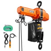VEVOR 2200 lbs Electric Chain Hoist, 20 ft Lifting Height, 120V Single Phase Overhead Crane with 15 ft Wired Remote Control, G100 Chain Electric Lift Hoist for Factories, Warehouses, Garages