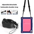 thumbnail image 6 of FIEWESEY Case For Walmart onn 11 core Tablet 2026 Model 36018341 / For Walmart Onn. 11" Tablet Pro 2024 Hybrid Soft Silicone Cover Adjustable Shoulder Strap Built in Kickstand Pen Holder(NavyPink), 6 of 6
