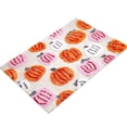 thumbnail image 3 of Halloween Rug, Fall Bathroom Decor, Halloween Pumpkin Decorations, Plush Pink and White Rug, 24X36 Inch Fuzzy Pumpkin Printed Bathroom Floor Mat, Cozy Shaggy Carpet for Bathroom,, 3 of 6