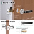 thumbnail image 4 of IRONZON Fingerprint Door Lock Smart Doors Lock with Keypad Keyless Entry Door Lock with Handle for Home Hotel Office Apartment Bedroom Silver, 4 of 6