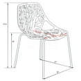 thumbnail image 3 of LeisureMod Dining Chair with Molded Polypropylene Seat and Chrome Legs Tree-Inspired Cutout Back Design Stackable for Modern Home, Kitchen, Cafes Asbury Collection, 3 of 8
