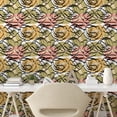 thumbnail image 2 of Ambesonne Floral Design Peel & Stick Wallpaper for Home, Garden Rose Flowers, 13"x36", Pale Olive Green Apricot, 2 of 5