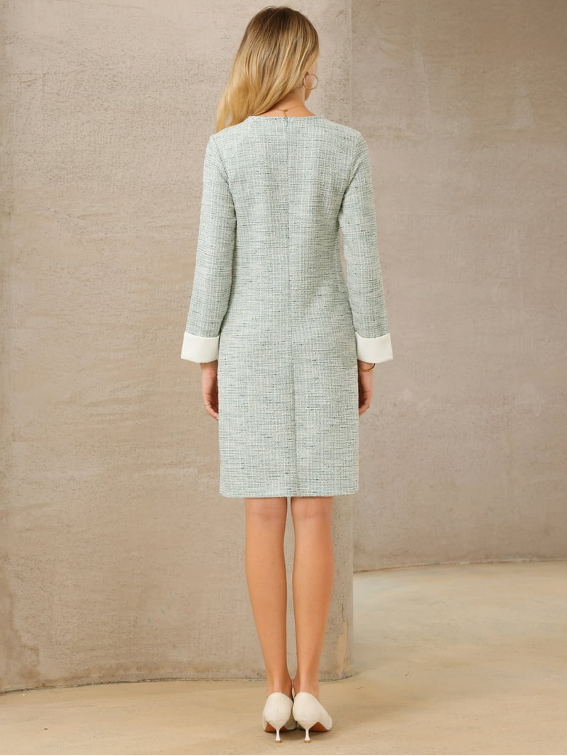sachin and babi light blue dress Maila Plaid Tweed Two-Piece Formal Dress with Blazer main image 0