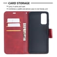 thumbnail image 3 of Dteck Case for Samsung Galaxy S20 FE(6.5 inches),Luxury Magnetic Leather Rubber Wallet Card Holder Flip Strap Cover Protective Shockproof Kickstand S20 FE 5G Phone Case ,Red, 3 of 5