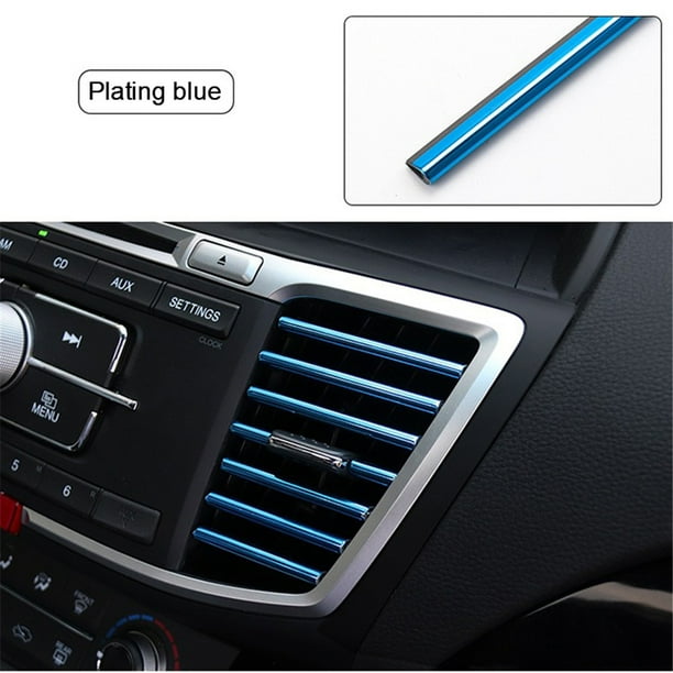 10PCS Auto Car Air Outlet Decoration Strip Colorful Car Accessories