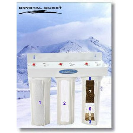 CRYSTAL QUESTA Mega Undersink Triple Replaceable Fluoride Water Filter System