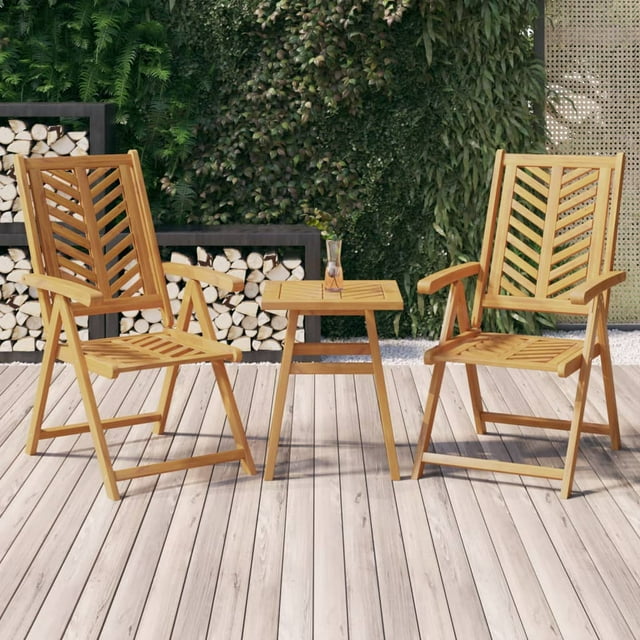 vidaXL Chaises de Jardin Inclinables 2 Pcs Bois Massif Acacia