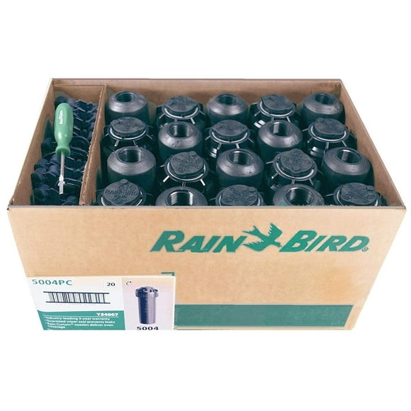 Rain Bird 5000 Series Rotor Sprinkler Head, 25 to 50 Feet Coverage, Adjustable 40-360 Degree Part-Circle, Irrigation System, Features: Self-Cleaning, Heavy Duty, 20 Pack