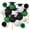 Green, Black, White, variant on 15 Pcs Black and Green Graduation Decoration 2026 Paper Lanterns Graduation Party Decorations Hanging Round Paper Lanterns with Black Grad Hat Tassel for Congratulation Grad Decorations