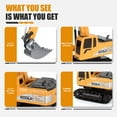thumbnail image 4 of Jiakora Remote Control Excavator Toys for Boys, RC Excavator Toy for Boys 3 4 5 6 7 8 Year Old Kids Christmas Birthday Gift,RC Digger Truck Construction Vehicles with Metal Shovel & Light, 4 of 10