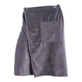 thumbnail image 2 of Men Microfiber Skirt Bathrobe Swimming Beach SPA Shower Bath Towel with Pocket, 2 of 8