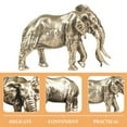 thumbnail image 3 of FESTFENDS De Elefante De Latón Dorado Decorativa Para Escritorio Con Detallado, 3 of 8