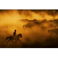 thumbnail image 2 of Tunc, Feyzullah 32x23 Gold Ornate Wood Framed with Double Matting Museum Art Print Titled - Cowboy, 2 of 4