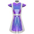 thumbnail image 2 of YiZYiF Women Space Alien Costume Metallic Dance Dress for Halloween Role Play Robot Astronaut Outfit Silver S, 2 of 6