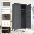 thumbnail image 5 of Homy Casa 73" Tall Metal Garage Storage Cabinet with Shelves & Hooks for Tools, Garden & Utility Room, 5 of 8