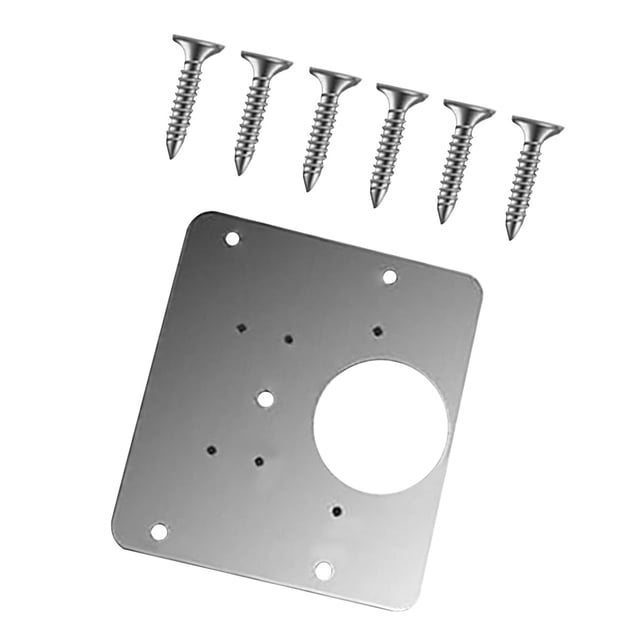 Wosthever Placa de reparación de bisagras para muebles, acero resistente a la oxidación, mejora del hogar, muebles, armario, puerta, bisagras, Conjuntos de muebles de dormitorio Deflector+tornillo