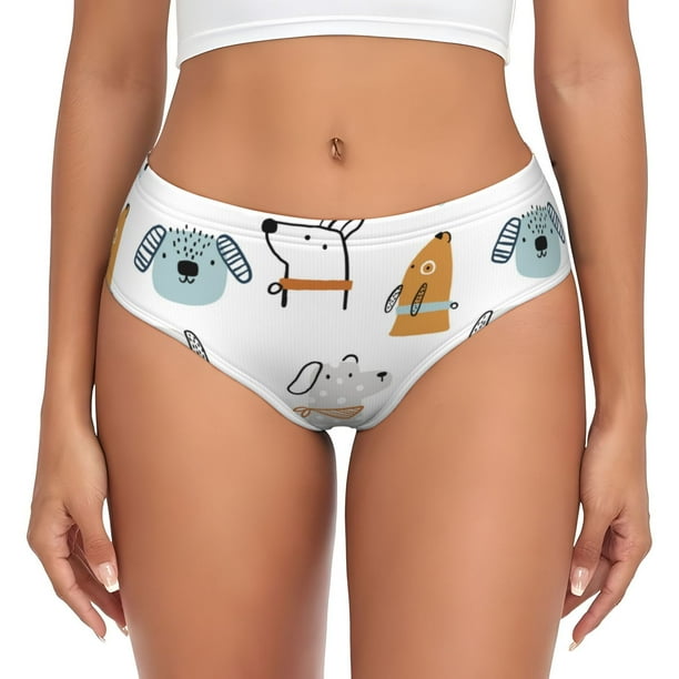 Fotbe Puppy Calzones Estampados para Mujer – Ropa Interior de Algodón, Cómoda, Suave y Elástica-Medium
