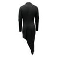 thumbnail image 6 of Liacowi Women Autumn Midi Fitted Dress Solid Color Long Sleeve High Split Bodycon Party Dress, 6 of 8