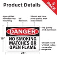 thumbnail image 2 of No Smoking Matches or Open Lights OSHA Danger Aluminum Sign 24 Inch x 18 Inch - 5 Pack, 2 of 8
