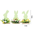 thumbnail image 3 of Fiudx Decoración de Mesa de Conejo de Pascua, Juego de Tres Piezas de Adornos de Madera, Diseño de Huevo Verde, Decoración Navideña para El Hogar, Estante para Chimenea, Perfecto para Pascua, Tamaño, 3 of 6