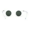 thumbnail image 4 of Retro Vintage Micro Circle Lens Hippie Pimp Plastic Sunglasses Clear Green, 4 of 4