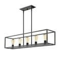 thumbnail image 3 of Golden Lighting Wesson 5-light Island Light in Matte Black, 3 of 5