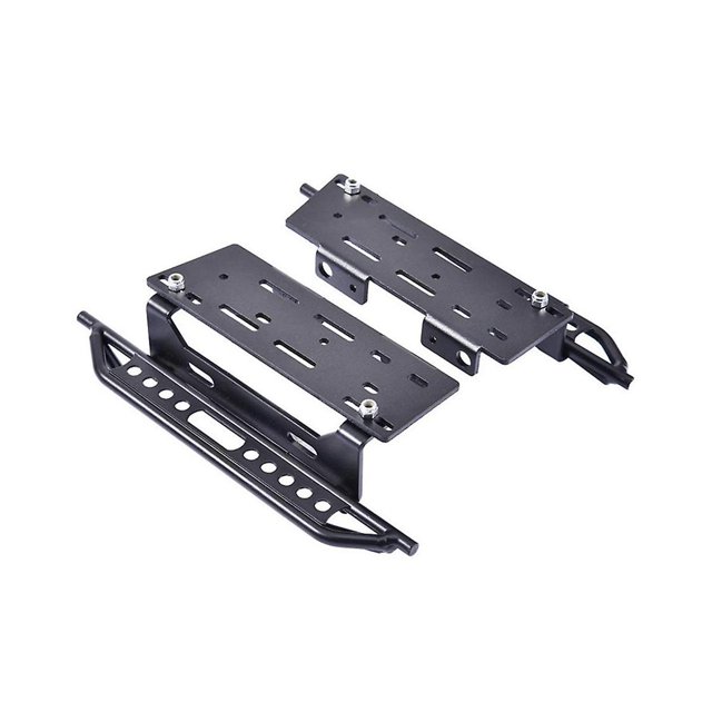 Pedal lateral de simulación de metal Shaofei para coche de escalada SCX10 90046 1:10 negro 313 mm