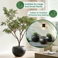 thumbnail image 3 of 21.3" D x 14.8" H Fiberstone Extra Large Planter, Black, 16.6" Pot Opening, Sphere Flower Pot with Drainage Hole, Weather Resistance Indoor/Outdoor Planters, 3 of 8