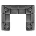 thumbnail image 3 of Sectional Sofa Set, Velvet, Grey Gray, Modern Contemporary Urban Design, Living Lounge Room Hotel Lobby Hospitality, 3 of 10