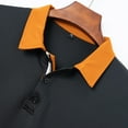 thumbnail image 5 of Men's Button Up Turn Down Lapel Short Sleeve Shirt - Solid Color Sports Shirt S-XXXL, 5 of 8