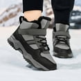 thumbnail image 2 of FYEGRE Boys Winter Lined Ankle Boots Warm Comfortable Athletic Sneakers For Kids And Toddlers Outdoor Play Casual Walking Durable Lightweight Traction Sole Design Black 11.5-12 Years, 2 of 9