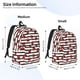 thumbnail image 2 of Easygdp Ladybugs on Black and White Striped1 Mochila de Lona Resistente para Laptop, Compatible con Laptops de 15 a 17 pulgadas, Ideal para Escuela, Trabajo y Viajes-Small, 2 of 5