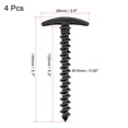 thumbnail image 2 of Uxcell 14.5cm/5.7 Inch T Shape Spiral Plastic Camping Tent Stakes Black 4 Pack, 2 of 4