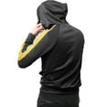 thumbnail image 3 of Mens Stripe Track Pullover Hoodie Skinny Fit Stretch Casual Elastic Athletic Training Slim Hoodies, 3 of 5