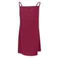 thumbnail image 4 of AherBiu Robes Grande Taille pour Femmes à Bretelles Spaghetti Sans Manches Robes d'Été Plissées à Volants Mini Robe Débardeur, 4 of 5