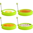 thumbnail image 3 of 4pcs Silicone Egg Ring,non Stick,egg Cooking Rings, Perfect Fried Egg Mold Or Pancake Rings, Random Colors, 3 of 5