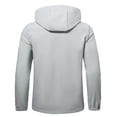 thumbnail image 4 of Youthup Men's Casual Solid Hooded Jacket, Detachable Sleeve Fleece Lined Stand Collar Loose Fit Convertible Jacket for Urban Wear, 4 of 8