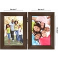 thumbnail image 3 of Americanflat 4x6 Inch Hinged Picture Frame with Glass Front - Displays 2 4x6 Inch Pictures, Stands Vertically on Desktop or Table Top , Walnut 4x6 Double Fold Walnut, 3 of 5