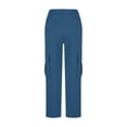 thumbnail image 6 of HOMADLES Teen Boys School Uniform Pants 14-15 Elastic Waist Straight Fit Baggy Joggers Pants Solid Multi-pocket Casual Pants Blue Size 150, 6 of 7