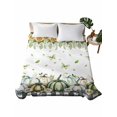 thumbnail image 2 of Twin Flat Sheet Only Sunflower Pumpkin Green Butterfly Soft Microfiber Cooling Bedding Sheets Black White Plaid Lattice Flat Bed Sheet for Hotel,Home Decor, 2 of 9