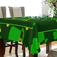 thumbnail image 3 of 54"x54" St Patrick's Day Clover Tablecloth Waterproof Washable Polyester Square Table Cover Durable Tablecloth for Kitchen Dining Table Party Decor, 3 of 7
