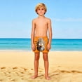thumbnail image 4 of ATOGUTA Boys Swim Shorts Kids Swimwear Bathing Suits Quick Dry Beach Board Shorts Size 5T-14, Orange, 4 of 6