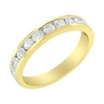 thumbnail image 3 of IGI Certified 18K Yellow Gold 1.0 Cttw Channel Set Round-Cut Diamond 11 Stone Anniversary/Wedding Band Ring (I-J Color, I1-I2 Clarity) - Size 6.5, 3 of 9